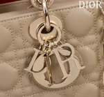 Dior Lady 沙色羊皮斜挎包中號MM-M0540：圖片 8