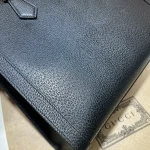 GUCCI Diana中號黑色皮革托特包-678842：圖片 8