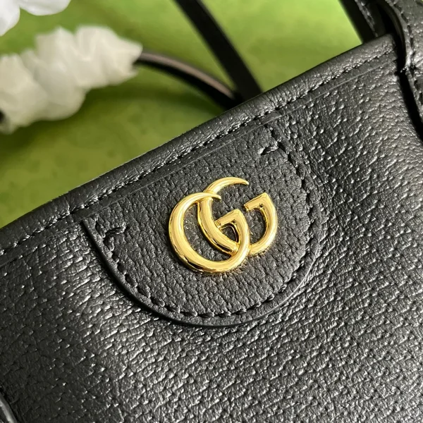 GUCCI Ophidia中黑色皮革手提包-739730：圖片 6