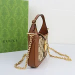 GUCCI Jackie 1961迷你駝棕帆布斜揹包-675799：圖片 4