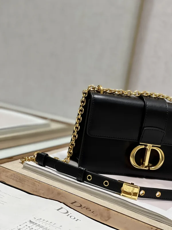 Dior 30 Montaigne 黑色單肩包小號PM-M9334：圖片 4