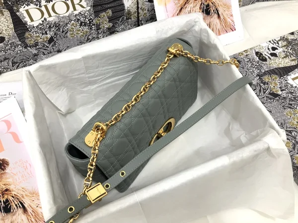 Dior Caro 灰色小牛皮包中號MM-M9242：圖片 7