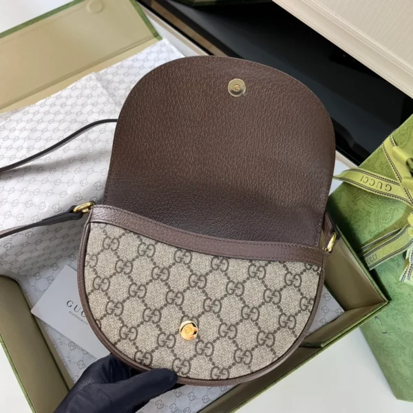GUCCI Ophidia米棕皮革肩揹包-757309：圖片 6