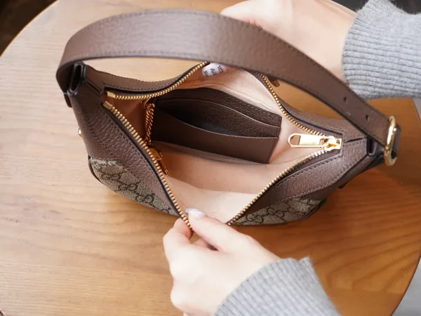 GUCCI Ophidia米棕帆布斜背包-658551：圖片 8