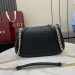 GUCCI Gucci Blondie小號黑色皮革斜揹包-815715：圖片 4