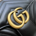 GUCCI V形系列小號灰色皮革斜挎包-443497：圖片 6