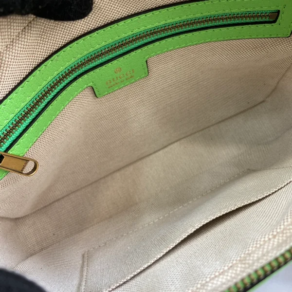 GUCCI Ophidia米棕帆布斜揹包-699439：圖片 9