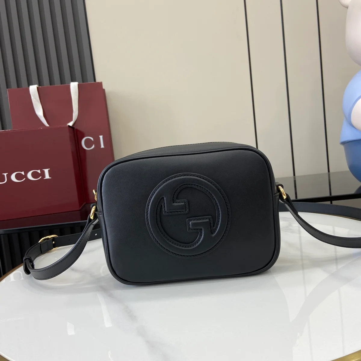 GUCCI Blondie迷你米棕帆布斜揹包-820429 1 GUCCI Blondie迷你米棕帆布斜揹包-820429