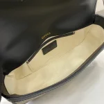 GUCCI Horsebit 1955小號黑色皮革手提包-815206：圖片 9