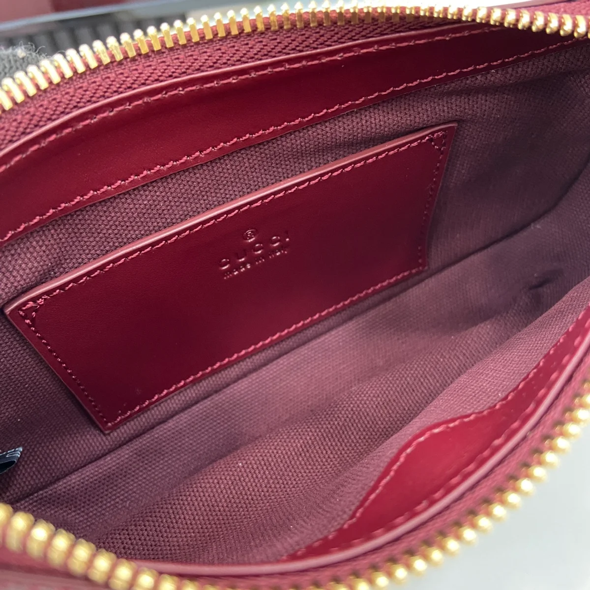 GUCCI GG Monogram紅棕貓頭鷹斜背包-818763 9 GUCCI GG Monogram紅棕貓頭鷹斜背包-818763