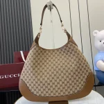 GUCCI Original GG中號米棕帆布肩揹包-815924：圖片 2
