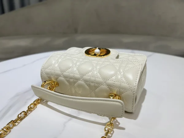 Dior Jolie mini 奶白小牛皮斜背包-M9272：圖片 7
