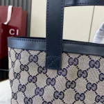GUCCI Totissima小號米藍帆布托特包-788211：圖片 9