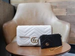 GUCCI GG Marmont黑色漆皮斜背包-751526：圖片 2