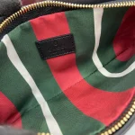 GUCCI GG Emblem超迷你米棕帆布肩背包-820696：圖片 9