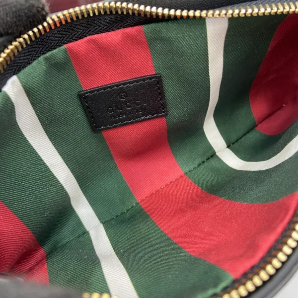 GUCCI GG Emblem超迷你米棕帆布肩背包-820696：圖片 9