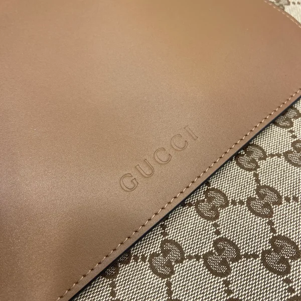 GUCCI Original GG中號米棕帆布肩揹包-815924：圖片 10