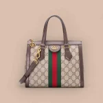 GUCCI Ophidia米棕帆布手挽包-547551