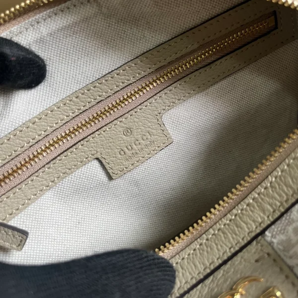 GUCCI GG Supreme小號米棕帆布手提包-772061：圖片 9