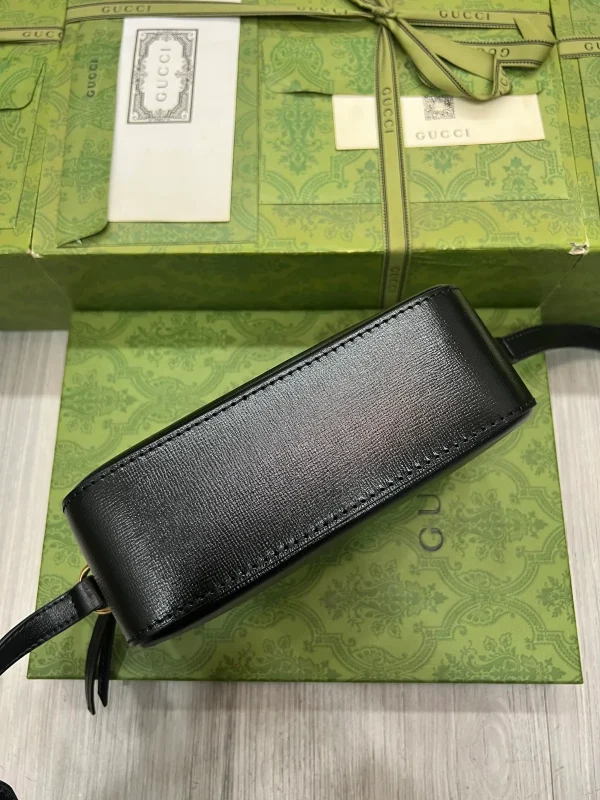 GUCCI Horsebit 1955小號米棕帆布肩揹包-760196：圖片 7