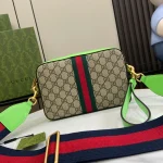 GUCCI Ophidia米棕帆布斜揹包-699439：圖片 4