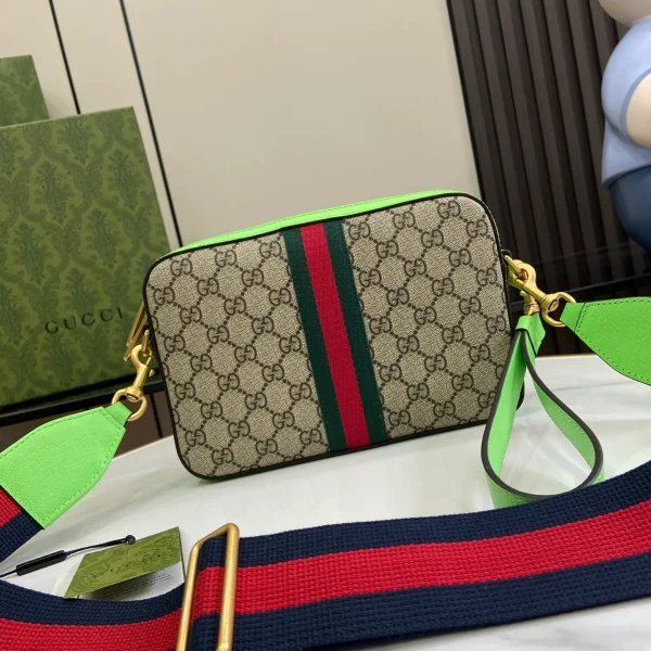 GUCCI Ophidia米棕帆布斜揹包-699439：圖片 4