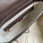 GUCCI Ophidia中米棕帆布郵差包-761741：圖片 9