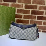 GUCCI Ophidia米白帆布斜背包-735132：圖片 2