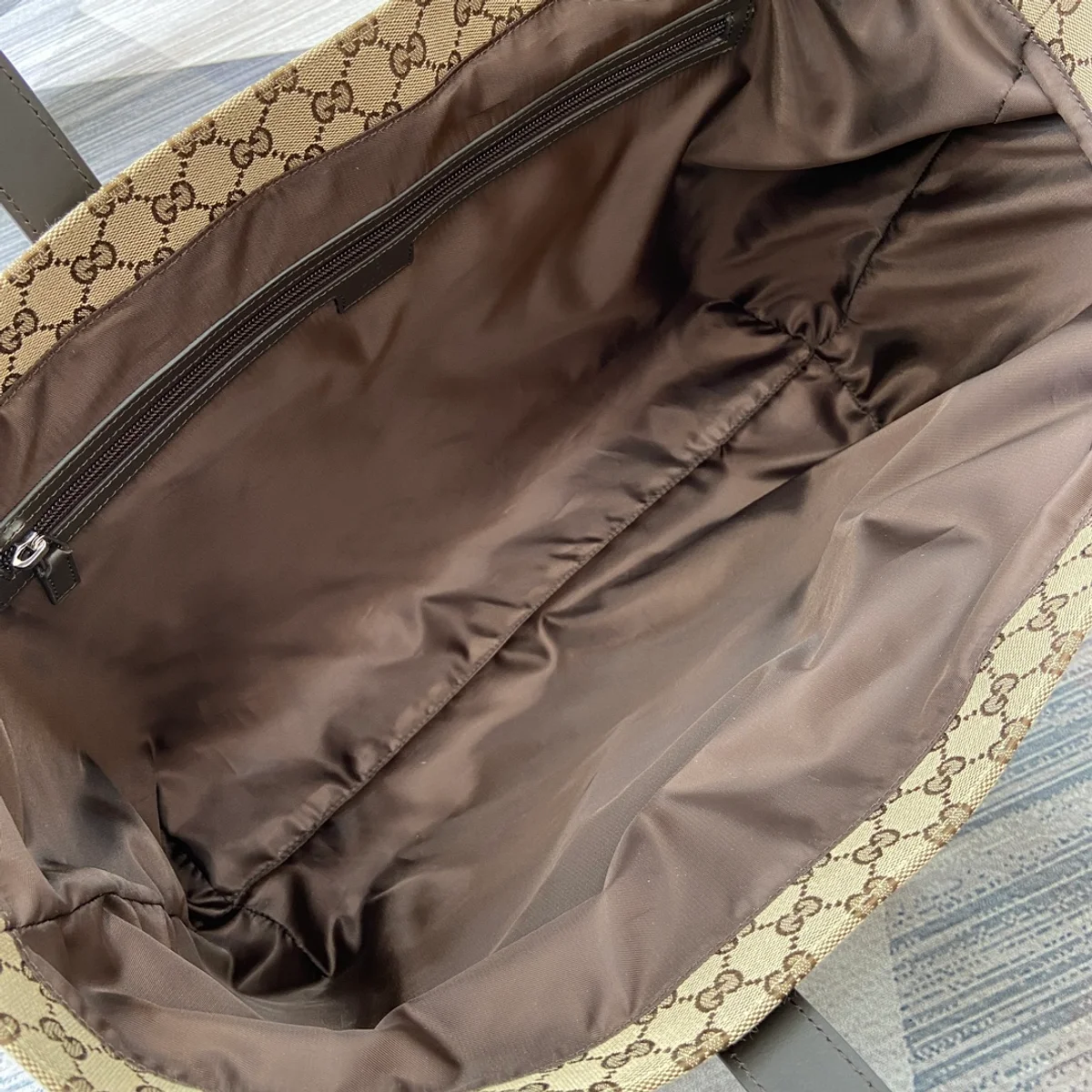 GUCCI Original GG大號米棕帆布托特包-802166 10 GUCCI Original GG大號米棕帆布托特包-802166