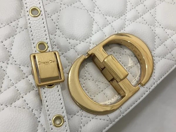 Dior Caro 象牙色小牛皮斜挎包中號MM-M9242：圖片 6
