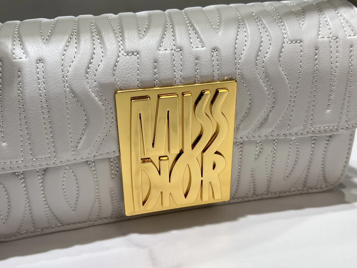 Dior Miss 白色小牛皮翻蓋包小號PM-M2610 5 Dior Miss 白色小牛皮翻蓋包小號PM-M2610