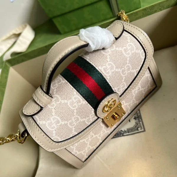 GUCCI Love Parade米棕帆布肩揹包-696180：圖片 7