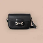 GUCCI Horsebit 1955米棕皮革肩揹包-815205