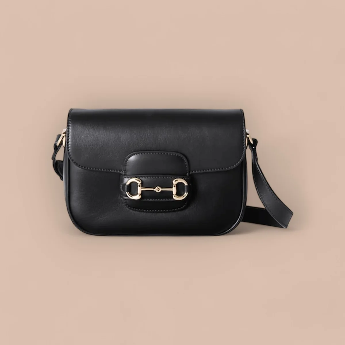 GUCCI Horsebit 1955米棕皮革肩揹包-815205 1 GUCCI Horsebit 1955米棕皮革肩揹包-815205