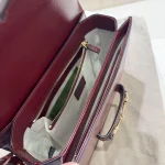 GUCCI 1955馬銜扣棕色皮革翻蓋包-602204：圖片 9