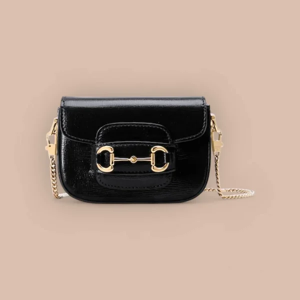 GUCCI Horsebit 1955粉皮革斜挎包-760253