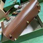 GUCCI GG Supreme中號米棕帆布斜背包-772126：圖片 4