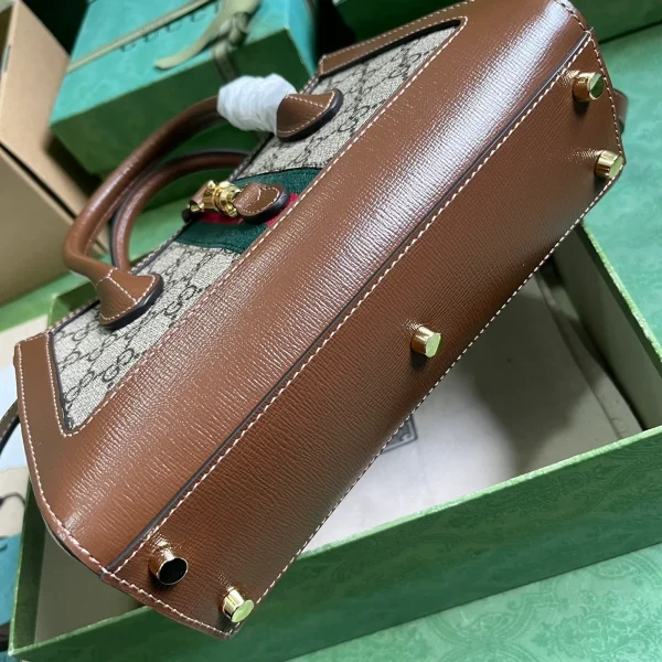 GUCCI GG Supreme中號米棕帆布斜背包-772126：圖片 4