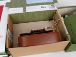 GUCCI 馬銜扣1955馬銜扣迷你棕色帆布斜揹包-675801：圖片 8