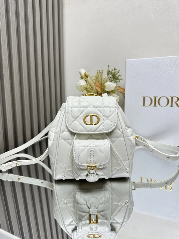 Dior Caro 白色羊皮背包小號PM-M6302：圖片 2