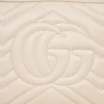 GUCCI GG Marmont小號黑色絎縫皮革鏈條包-447632：圖片 10
