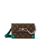 Louis Vuitton Steamer可穿戴式錢包 - Borneo綠色Monogram Macassar塗層帆布