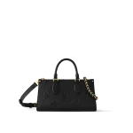 Louis Vuitton OnTheGo East West 黑色壓花粒面牛皮手挽袋