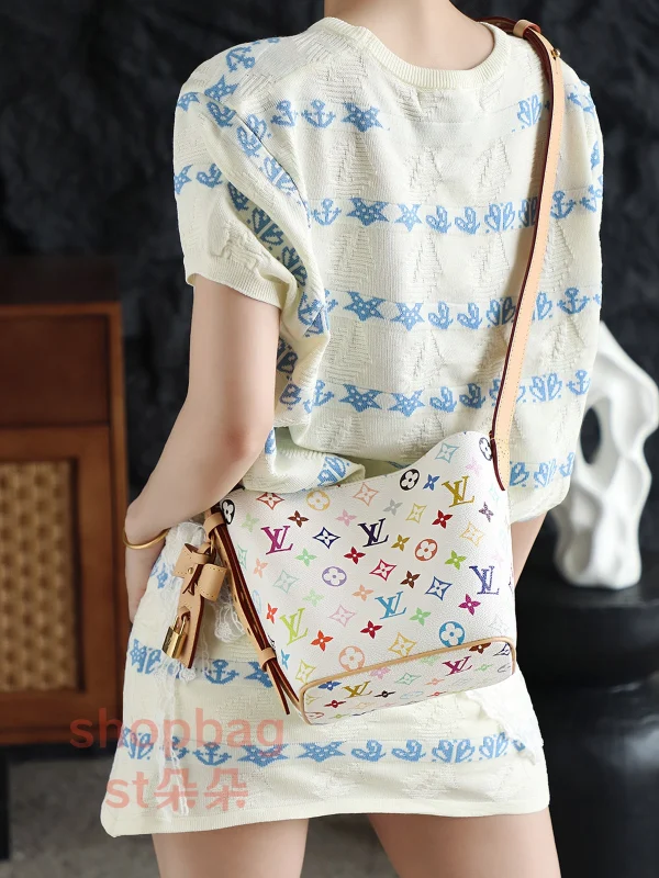高仿包 LV x TM All In BB 白三彩 復刻版包包 M13089：圖片 27