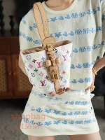 高仿包 LV x TM All In BB 白三彩 復刻版包包 M13089：圖片 25