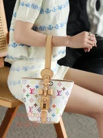 高仿包 LV x TM All In BB 白三彩 復刻版包包 M13089：圖片 20