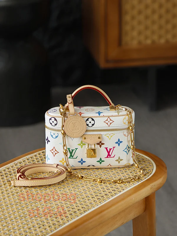 複刻包LV x 村上隆復刻版Vanity Chain Pouch 彩色Monogram鏈條隨身包：圖片 5