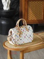 高仿複刻 LV x TM Speedy Bandoulière 25 白三彩 旅行包：圖片 7