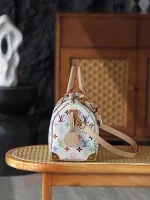 高仿複刻 LV x TM Speedy Bandoulière 25 白三彩 旅行包：圖片 3