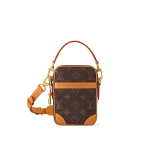 Louis Vuitton Danube復古小牛皮斜背包 | 褪色Monogram印花 可拆式金屬吊牌